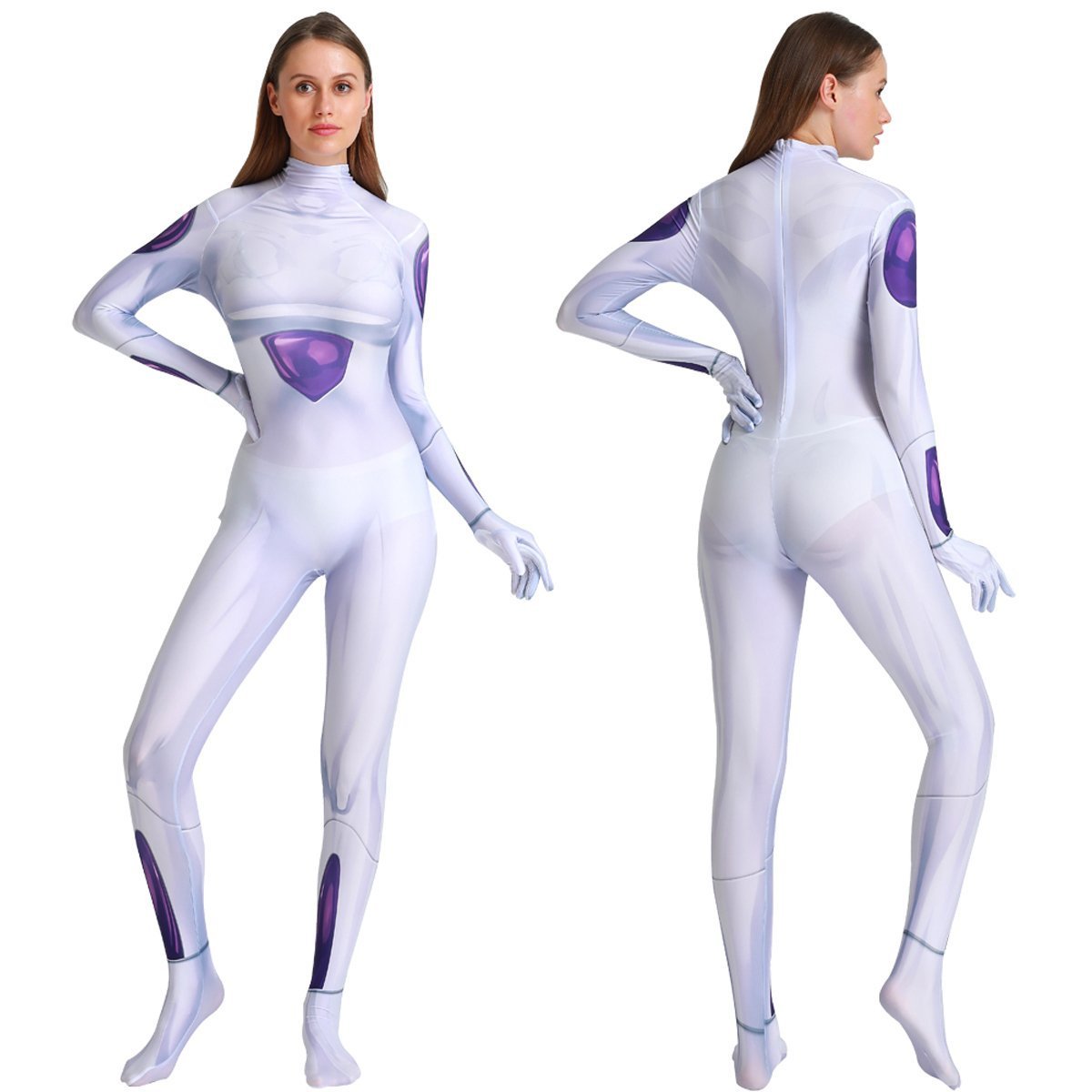 BuyDragon Ball Frieza Cosplay Costume Zentai Bodysuit for Halloween Party Now Cheaper With 3 - 5 Days Ship - PajamasBuy