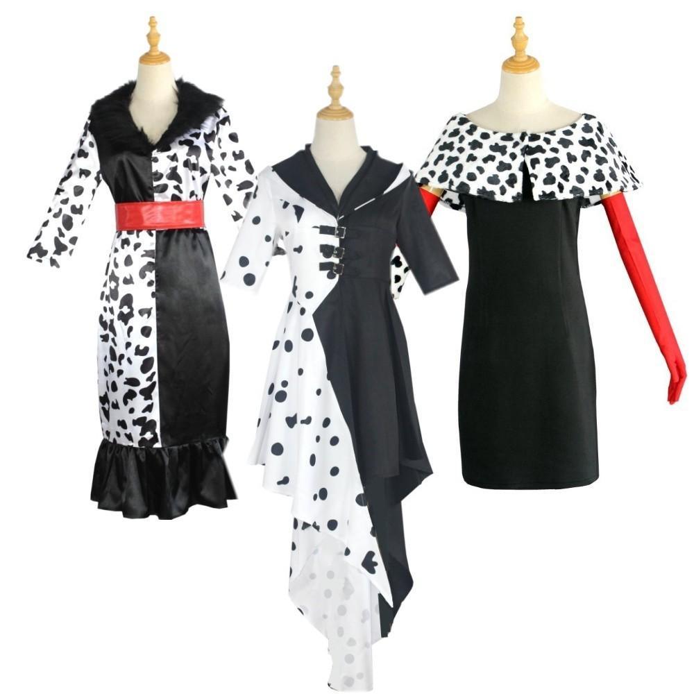 Evil Madame Costume Cruella De Vil cosplay dress 101 Dalmatians - Pajamasbuy