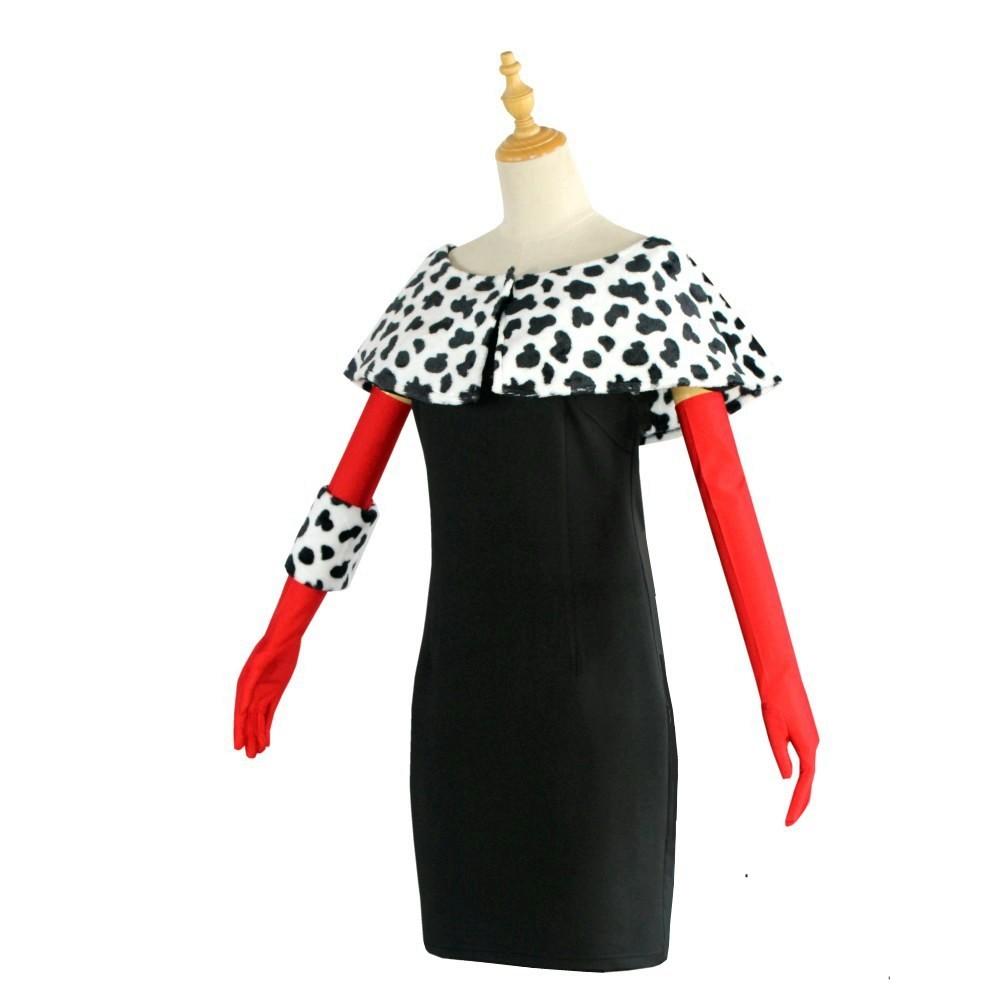 BuyEvil Madame Costume Cruella De Vil cosplay dress 101 Dalmatians Now Cheaper With 3 - 5 Days Ship - PajamasBuy