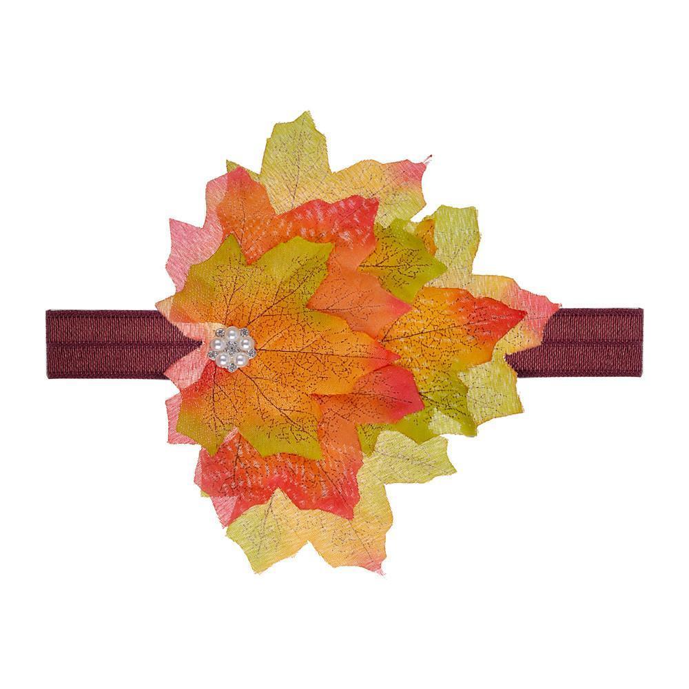 Fall Thanksgiving Tutu Dress Girl Maple Leaf Skirt with Hair Strap - Pajamasbuy