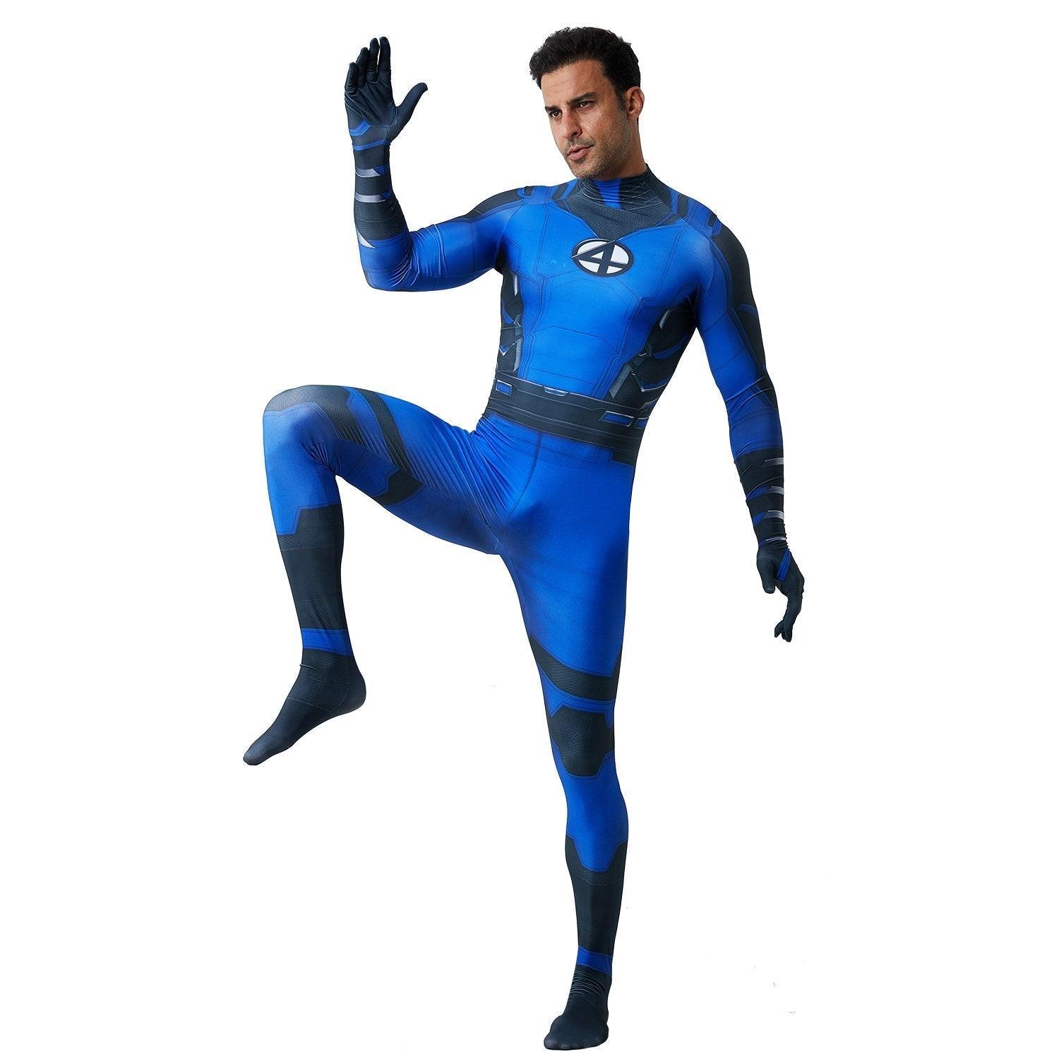 Fantastic Four Mr. Fantastic Reed Richards Cosplay Zentai Costume Suit for Adults and Kids - Pajamasbuy