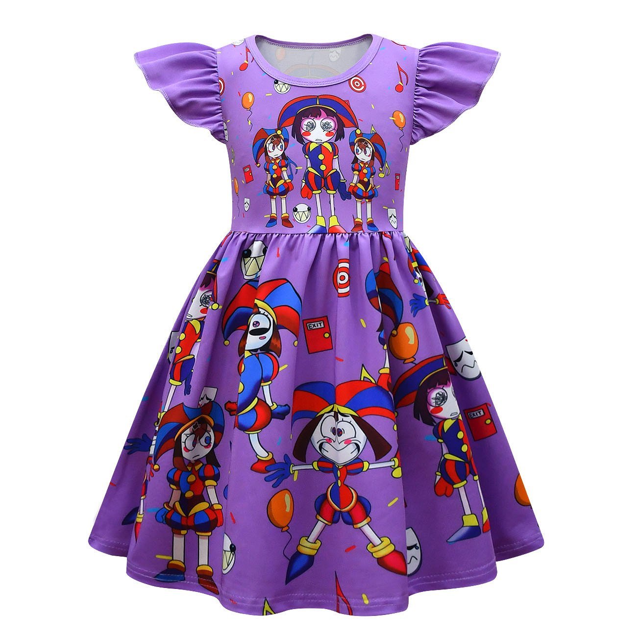 BuyFlying Sleeve Dress The Amazing Digital Circus costumes Printing Girls' For Kids Now Cheaper With 3 - 5 Days Ship - PajamasBuy