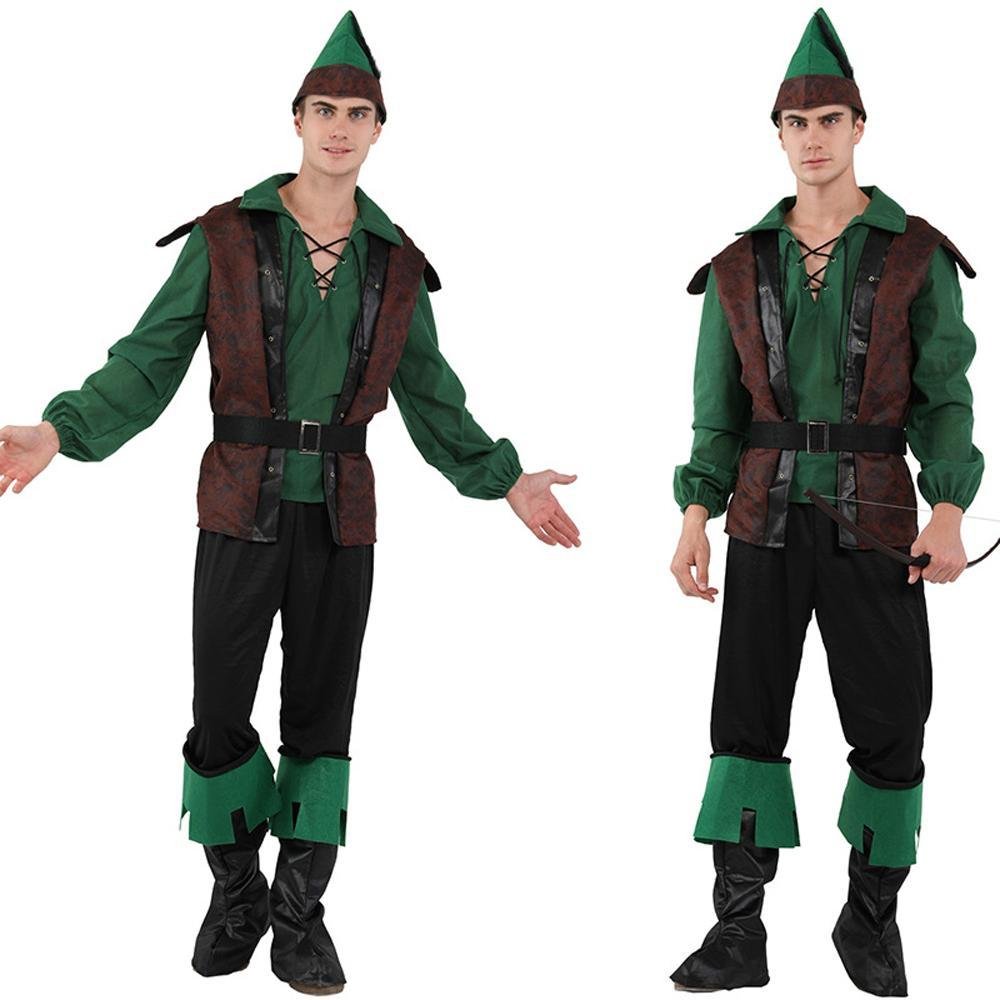 BuyForest Prince Costumes for Men Halloween Adult Hunter Cosplay Set Green Outfit Now Cheaper With 3 - 5 Days Ship - PajamasBuy