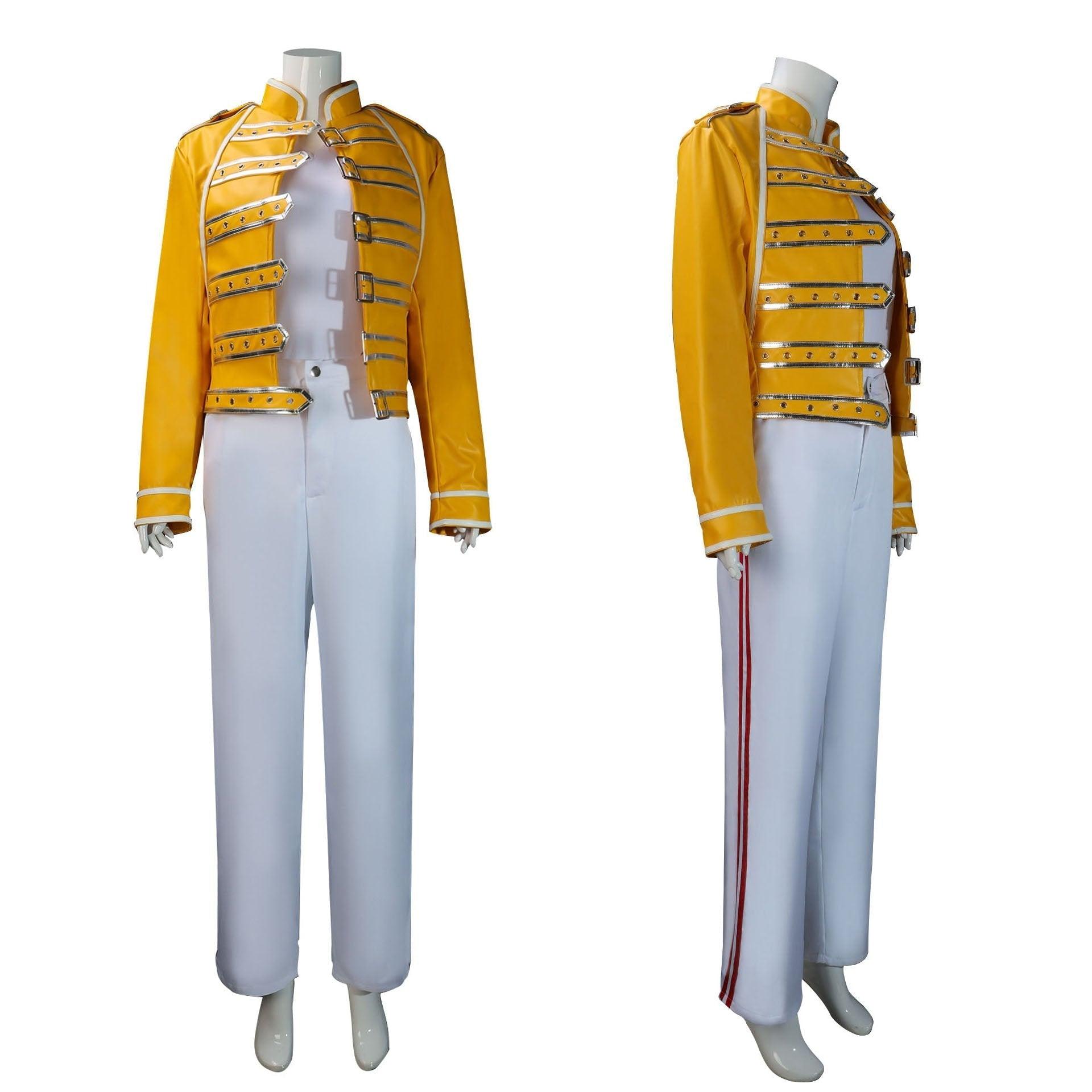 Freddie Mercury Cosplay Costume Queen's Lead Singer Outfit for Adults - Pajamasbuy