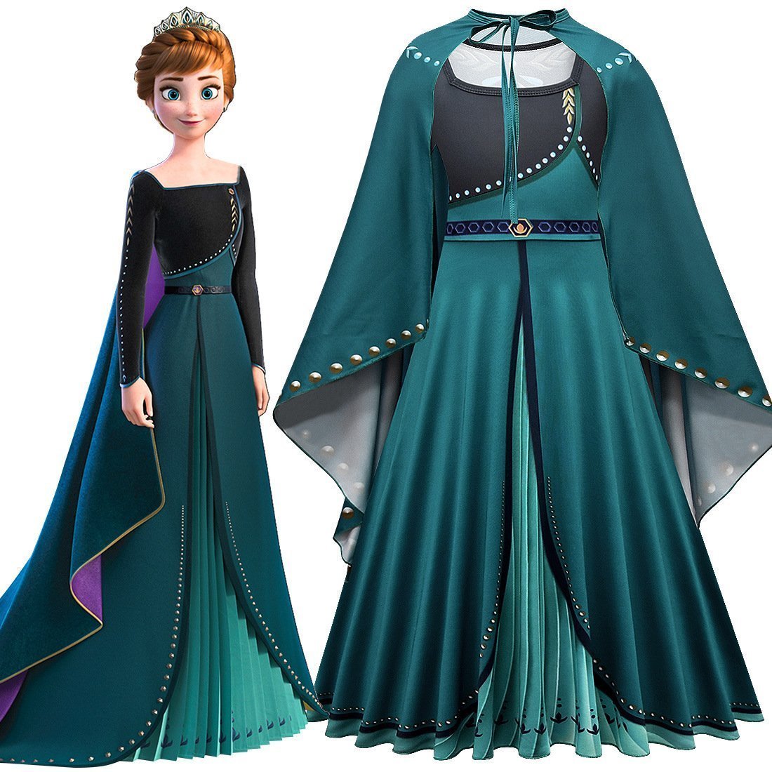 BuyFrozen Girl Dresses Baby Kid Princess Anna Dress Snow Queen Cosplay Costume Party Dress Now Cheaper With 3 - 5 Days Ship - PajamasBuy