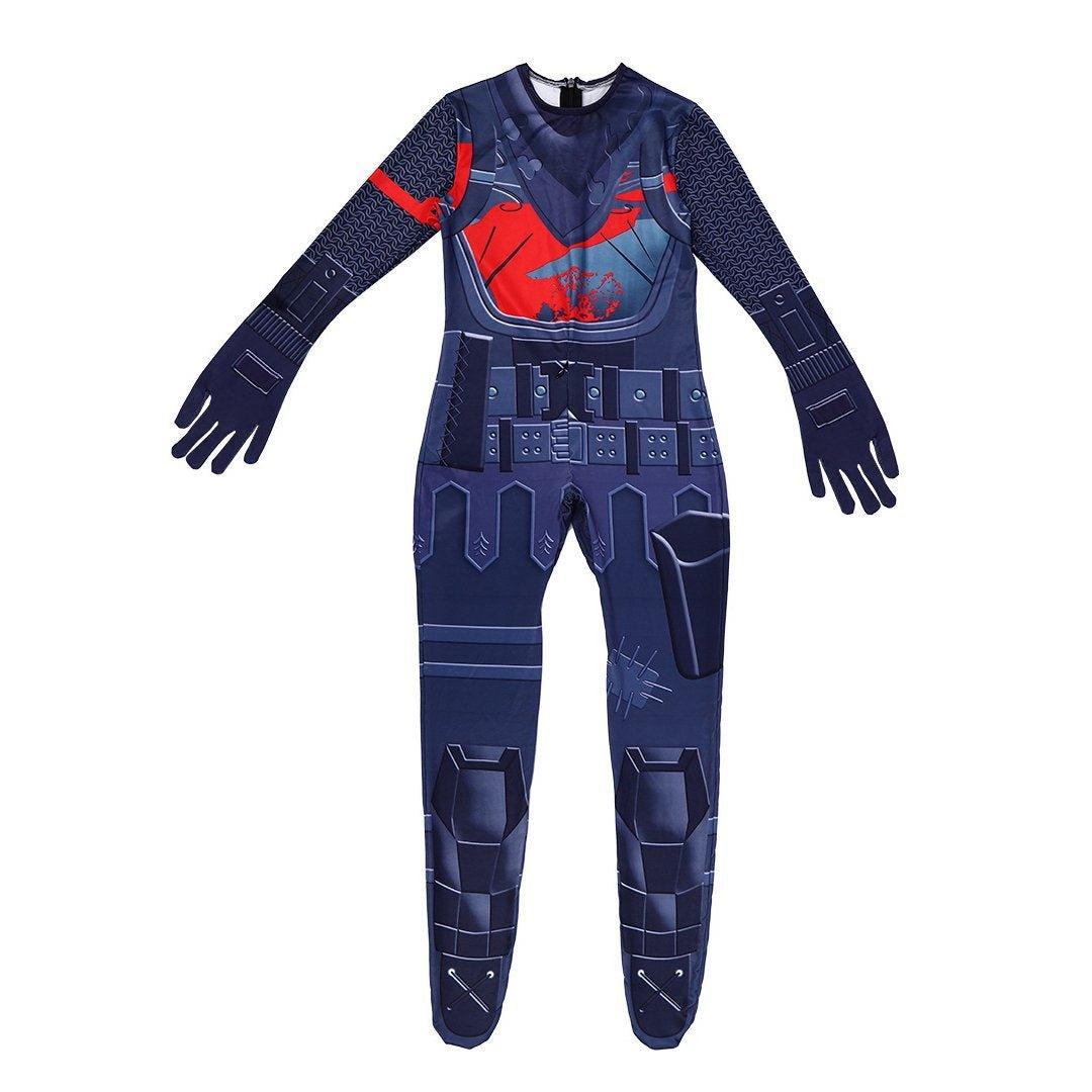 Game Fortnite Black Knight Kids Jumpsuit Outfit Carnival Suit Cosplay Costume - Pajamasbuy