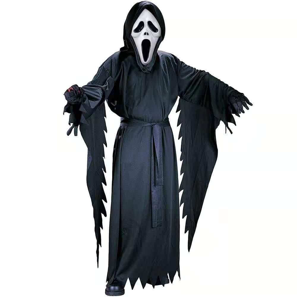 BuyGhost Face Bleeding Scream Zombie Cosplay Costume Halloween Party Outfit Dress Up For Adult Kids Now Cheaper With 3 - 5 Days Ship - PajamasBuy