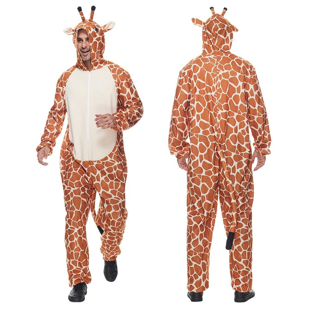 BuyGiraffe Animal Kigurumi Onesie Party Performance Costume for Adults Now Cheaper With 3 - 5 Days Ship - PajamasBuy