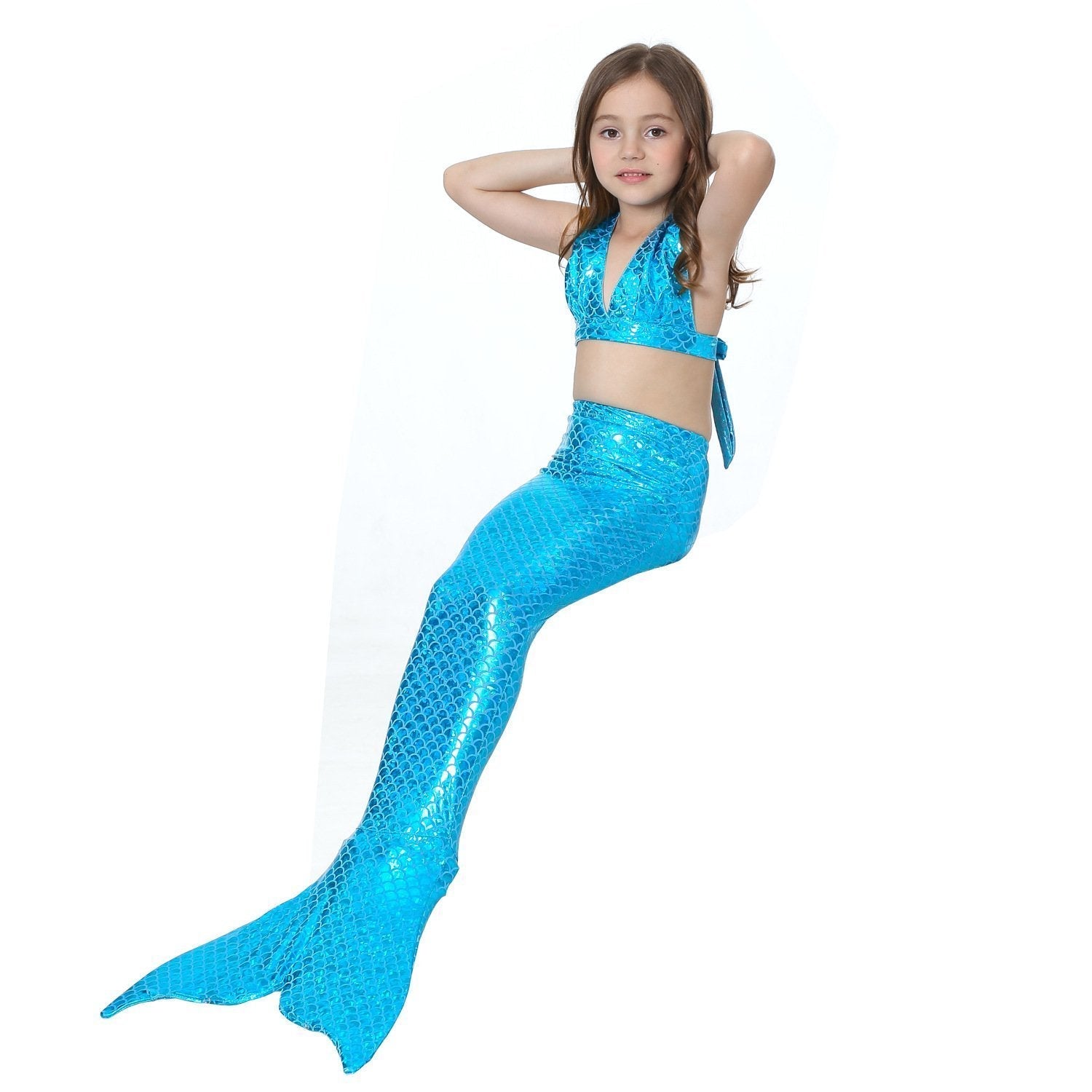 BuyGirl Kids Mermaid Tail Swimwear Bikini Set Bathing Suit Fancy Costume Now Cheaper With 3 - 5 Days Ship - PajamasBuy