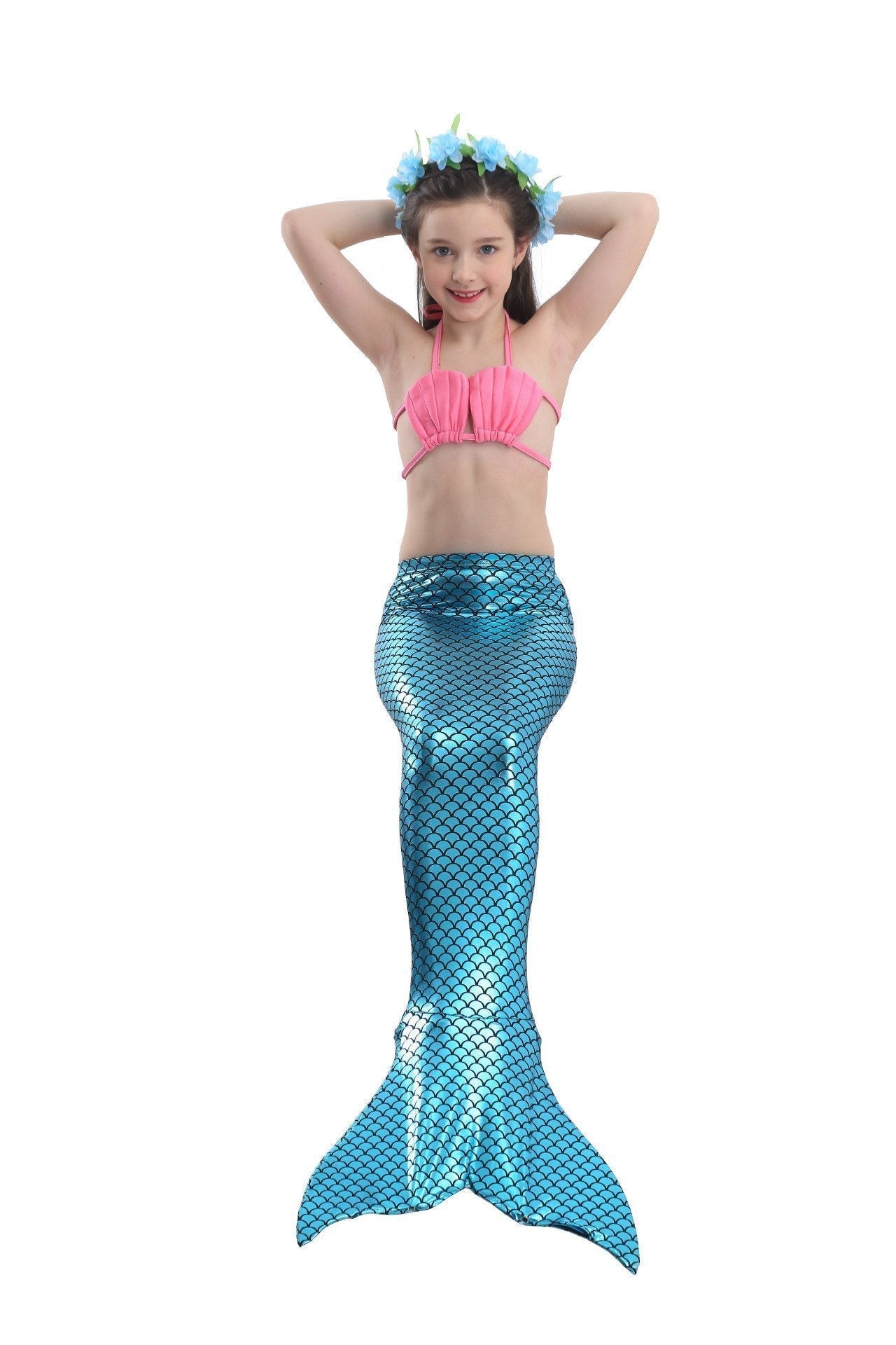 BuyGirls Kids Mermaid Tail Swimwear Bikini Set Swimsuit Swimming Costume Now Cheaper With 3 - 5 Days Ship - PajamasBuy