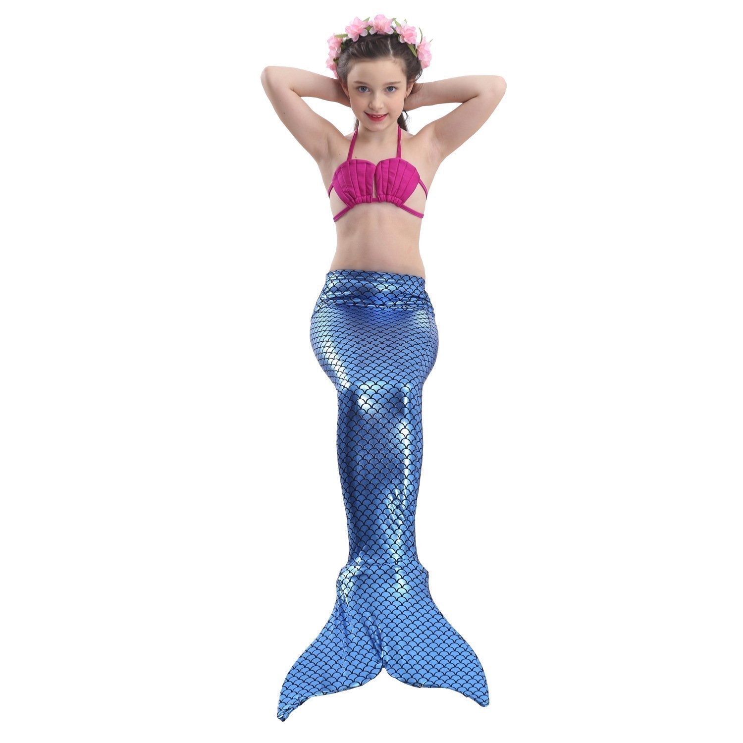 BuyGirls Kids Mermaid Tail Swimwear Bikini Set Swimsuit Swimming Costume Now Cheaper With 3 - 5 Days Ship - PajamasBuy