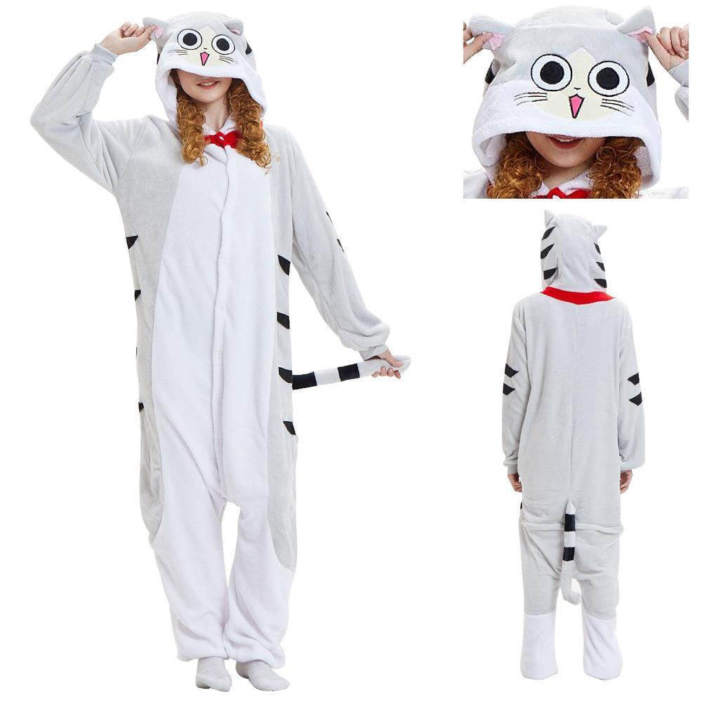 BuyGrey Chi's Cat Onesie Hoodie Unisex Costume Kigurumi Pajamas Now Cheaper With 3 - 5 Days Ship - PajamasBuy