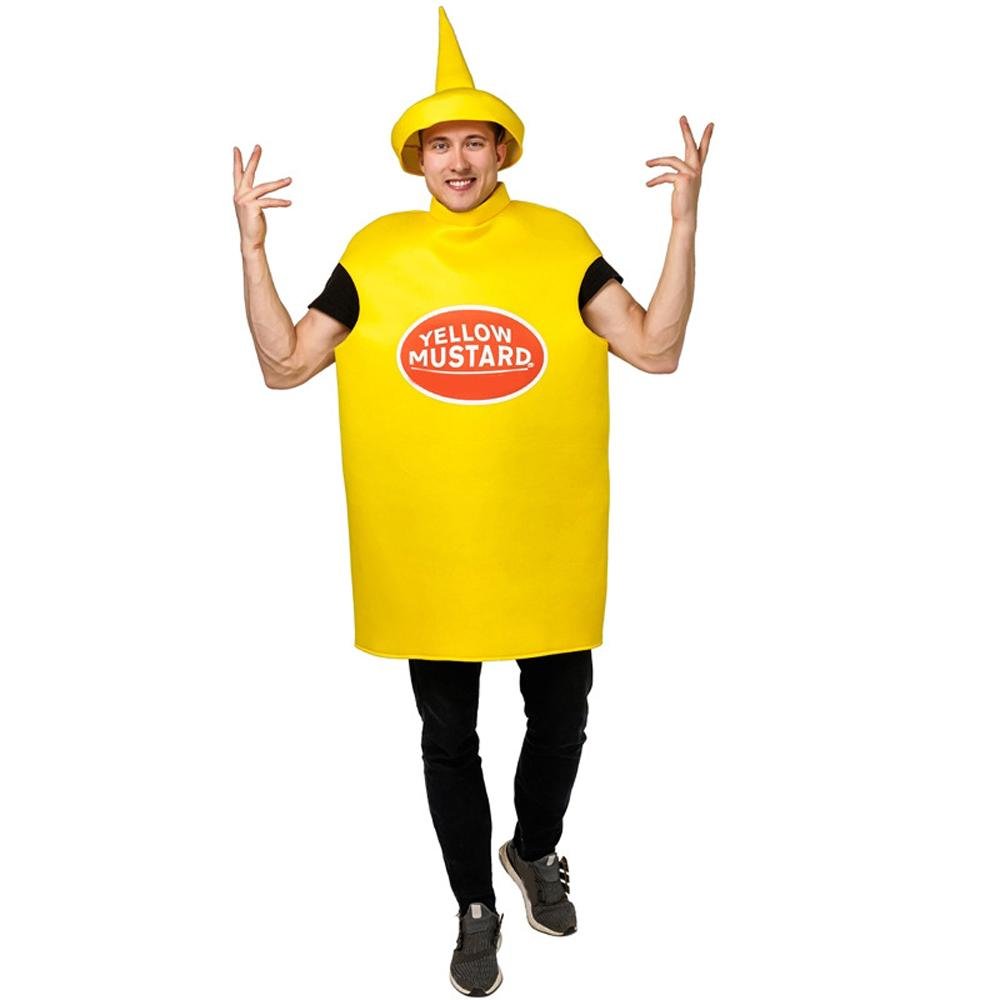 BuyHalloween Adult Couples Mustard Ketchup jumpsuit Costume Cosplay Party Now Cheaper With 3 - 5 Days Ship - PajamasBuy