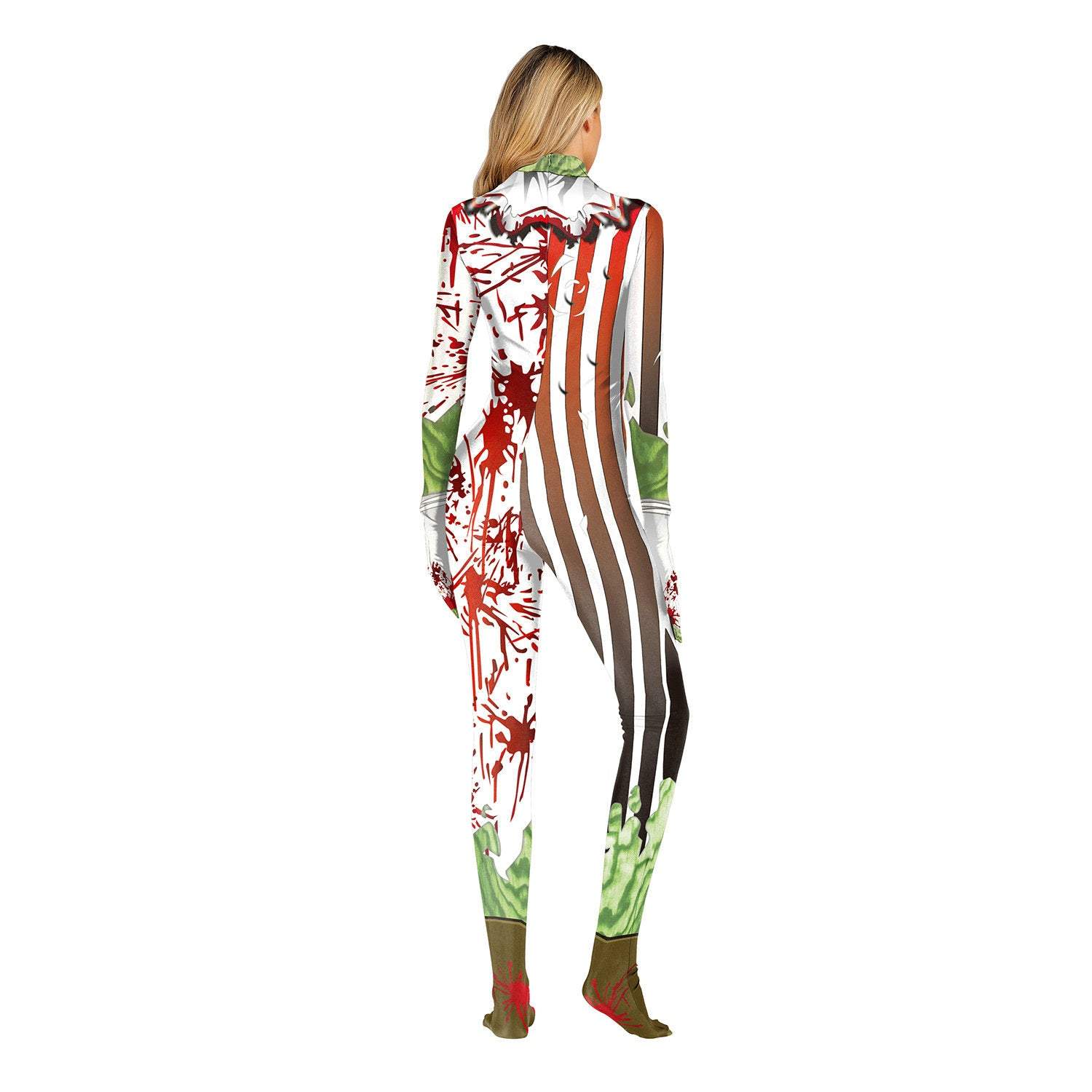 BuyHalloween Masquerade Elastic Clown Cosplay Costume Polyester Bodysuit Now Cheaper With 3 - 5 Days Ship - PajamasBuy