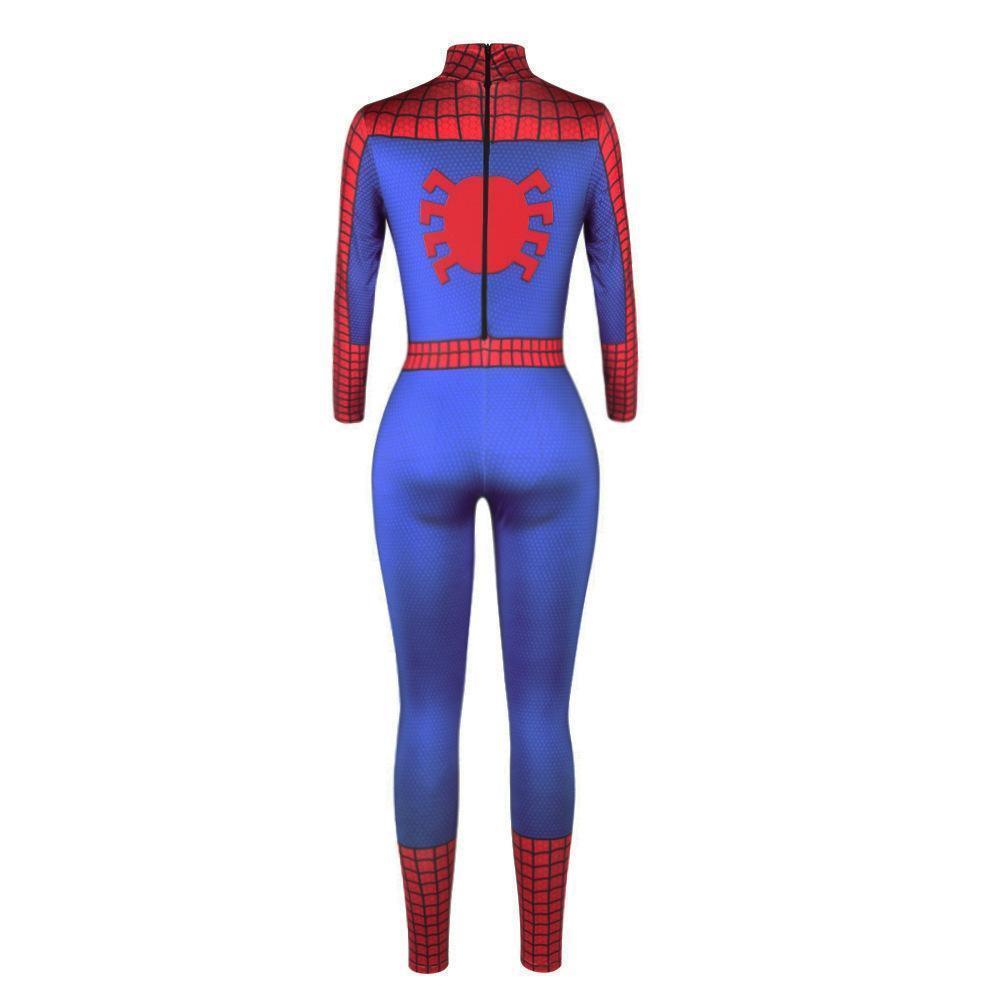 Halloween Peter B Parker Spider woman Digital Printed Bodycon Jumpsuit Costume - Pajamasbuy