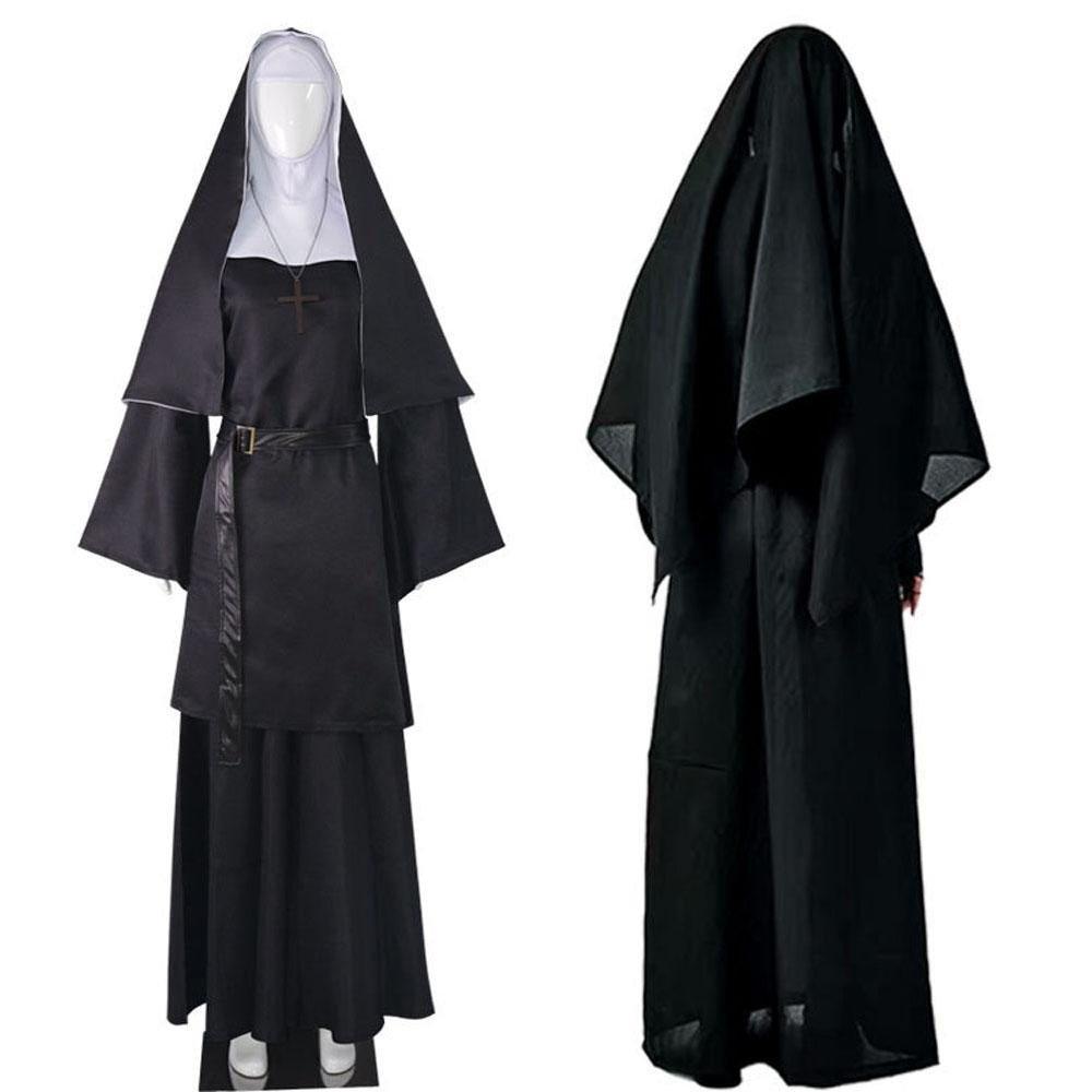 Halloween The Nun ghost nun cosplay priest costume costumes - Pajamasbuy