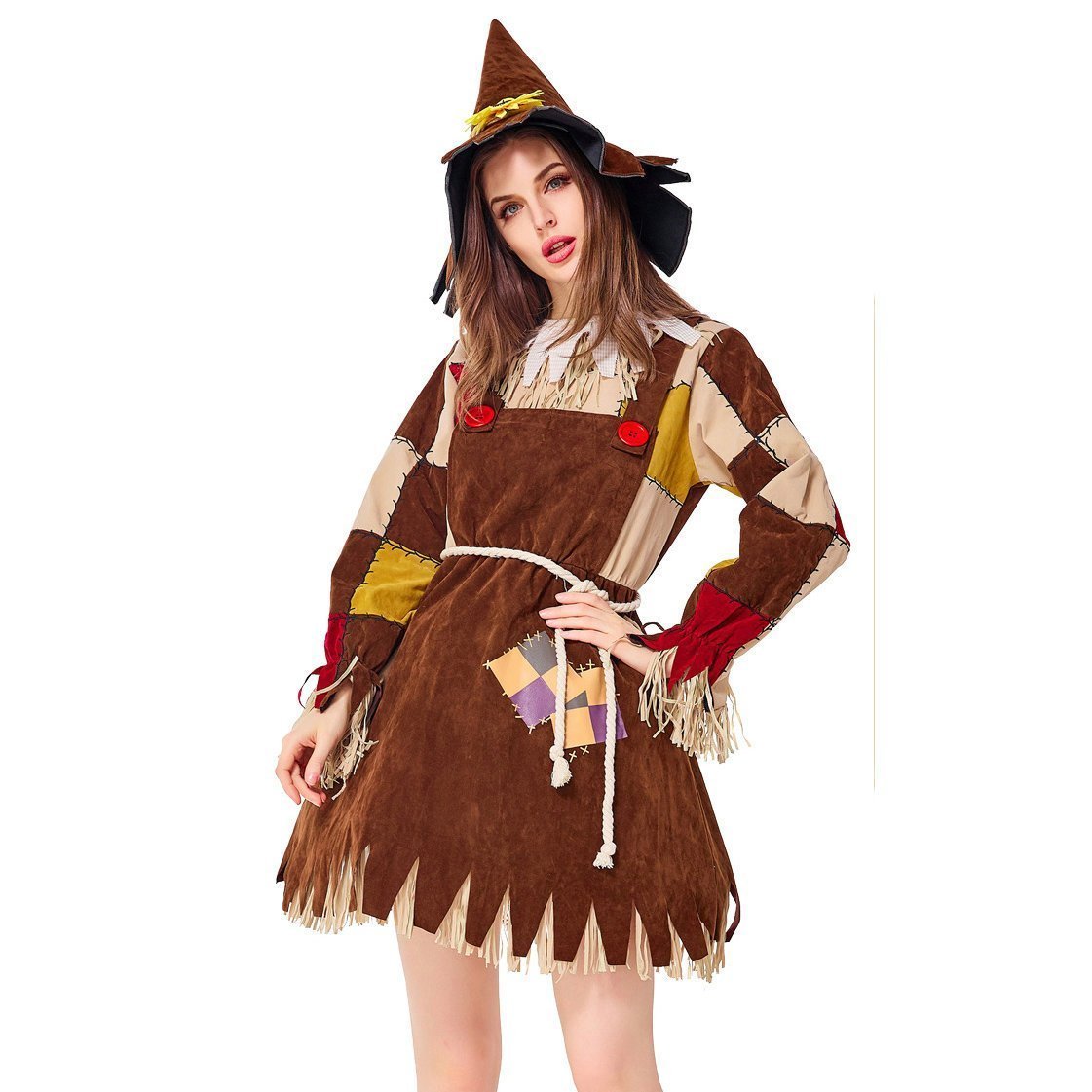 BuyHalloween The Wizard of OZ Scarecrow Dress Cosplay Costume for Women Now Cheaper With 3 - 5 Days Ship - PajamasBuy