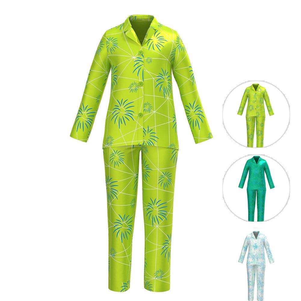 inside out 2 costumes Summer ice silk pajamas Home Wear - Pajamasbuy