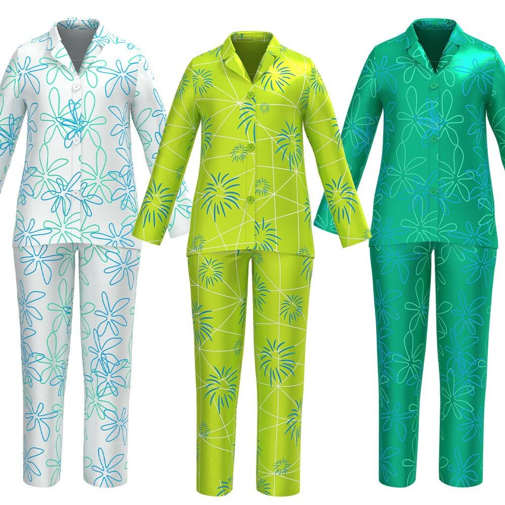 Buyinside out 2 costumes Summer ice silk pajamas Home Wear Now Cheaper With 3 - 5 Days Ship - PajamasBuy