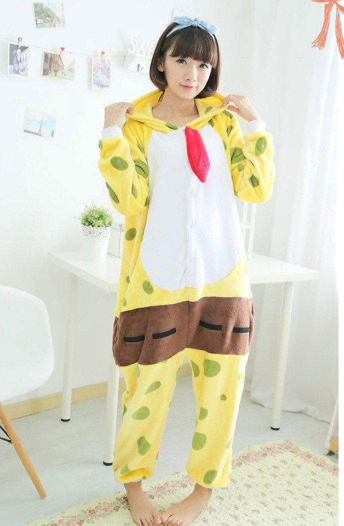 BuyJP Anime Sponge Bob Kigurumi Onesie Pajamas Costume Now Cheaper With 3 - 5 Days Ship - PajamasBuy