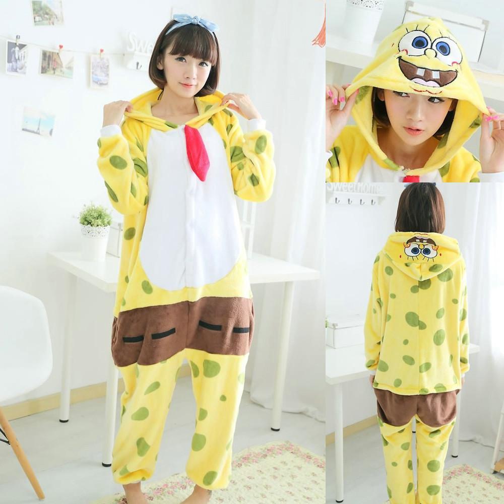 BuyJP Anime Sponge Bob Kigurumi Onesie Pajamas Costume Now Cheaper With 3 - 5 Days Ship - PajamasBuy