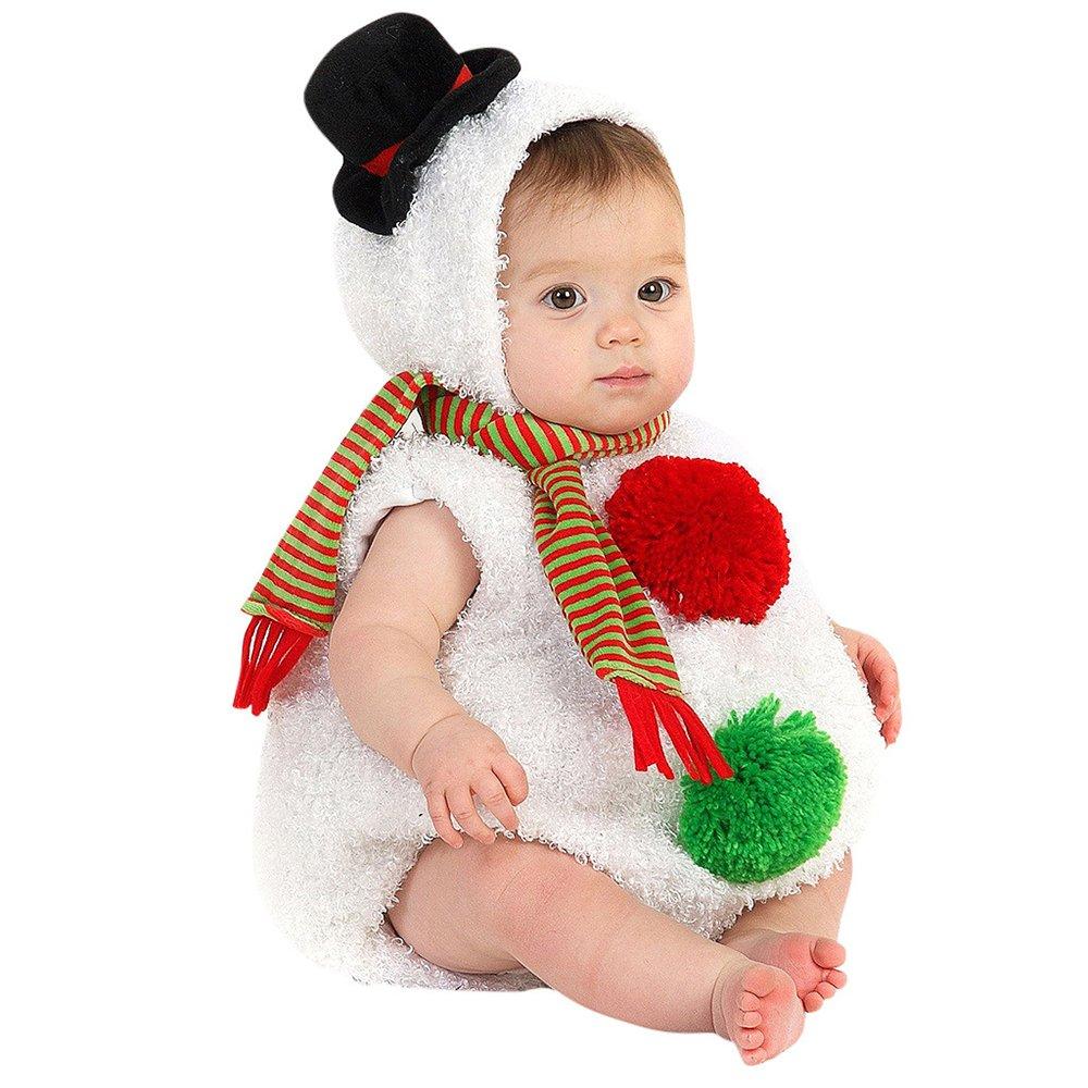 Infant Christmas Costume Snowman White Jumpsuit