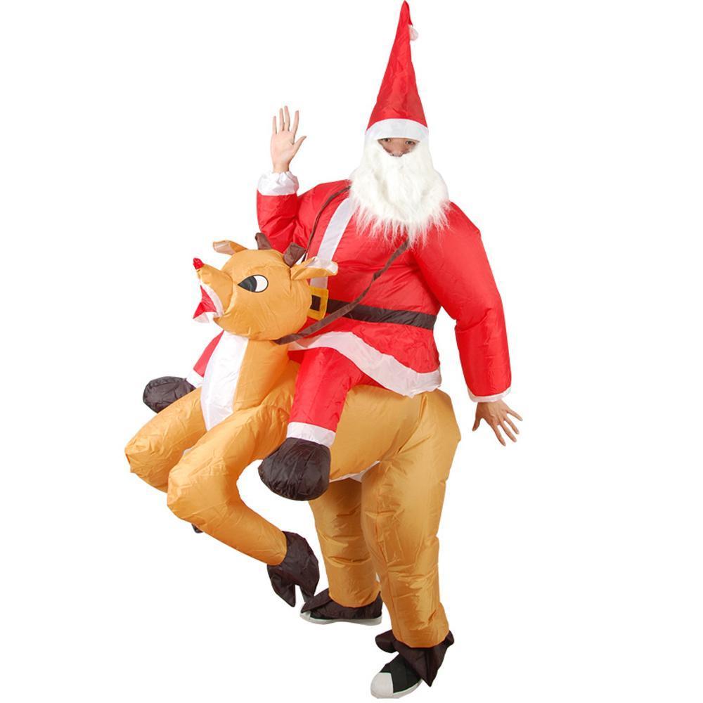 Adult Inflatable Halloween Santa Claus Cosplay Costume Suit