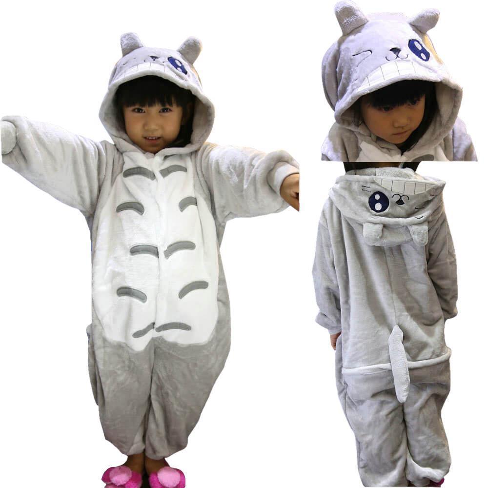 Kid Onesies Hoodie Blink Totoro Animal Kigurumi Pajamas - Pajamasbuy