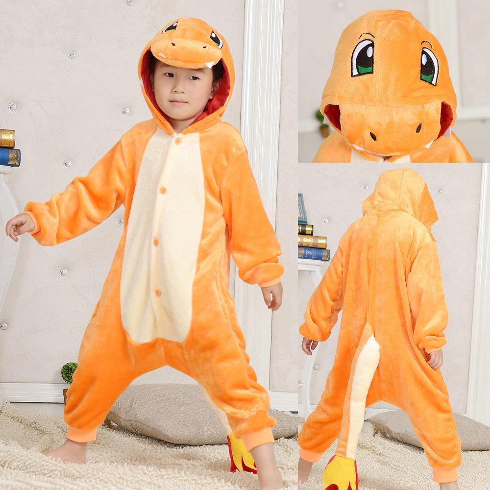 BuyKids Charmander Pokemon costume Kigurumi Pajamas Now Cheaper With 3 - 5 Days Ship - PajamasBuy