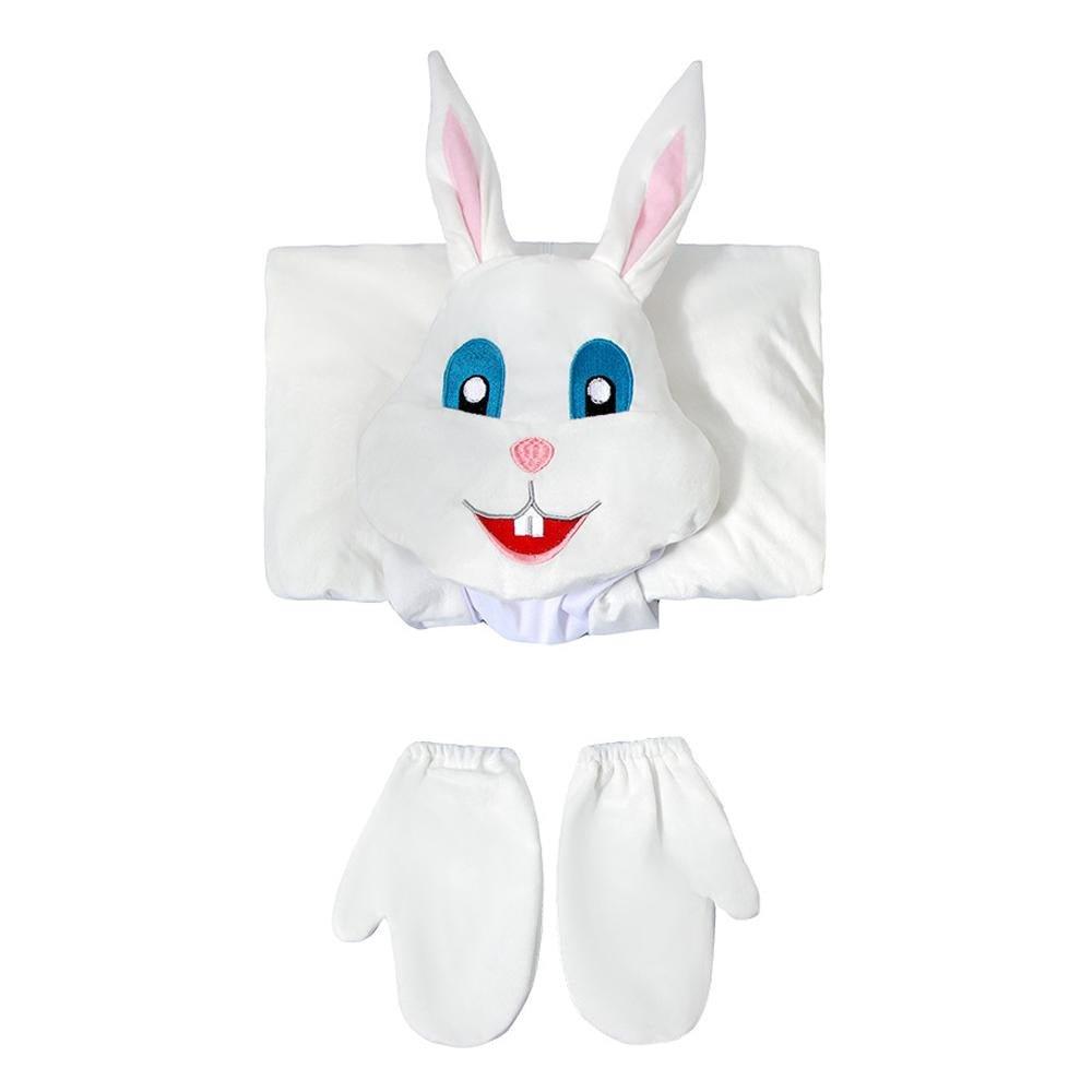 Kids Children White Rabbit Bunny Carrot Party Cosplay Halloween Easter Costume - Pajamasbuy