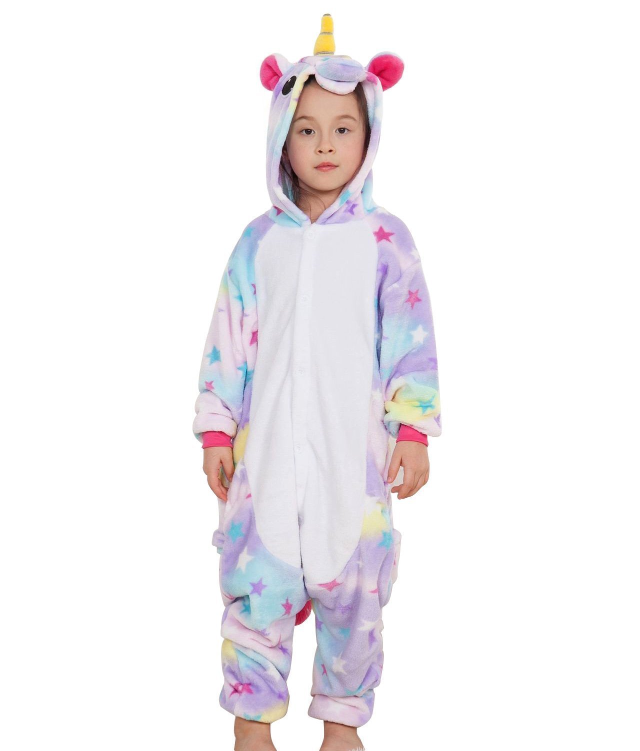 BuyKids Dreaming Star Print Unicorn Kigurumi Onesies Pajamas Now Cheaper With 3 - 5 Days Ship - PajamasBuy