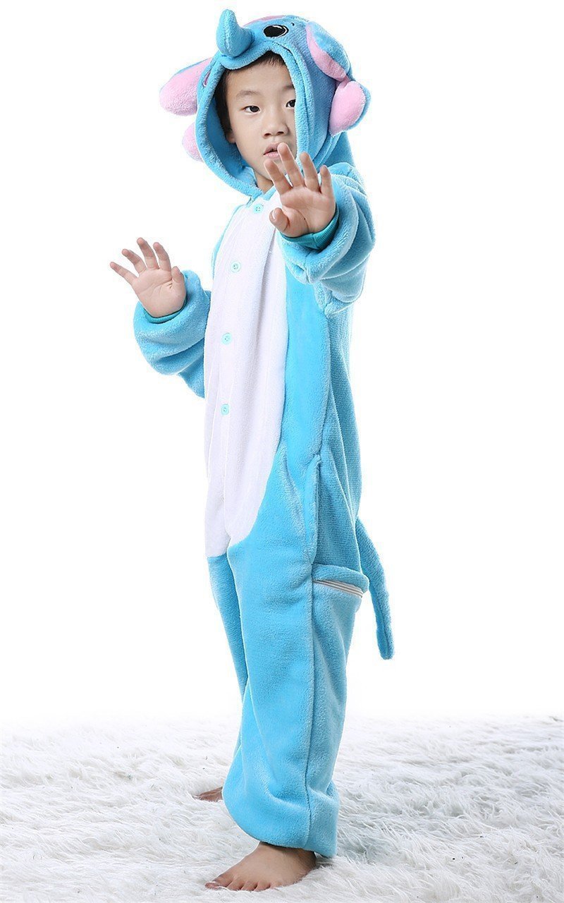 BuyKids Elephant Dumbo Onesies Hoodie Pajamas Kigurumi Costume Now Cheaper With 3 - 5 Days Ship - PajamasBuy