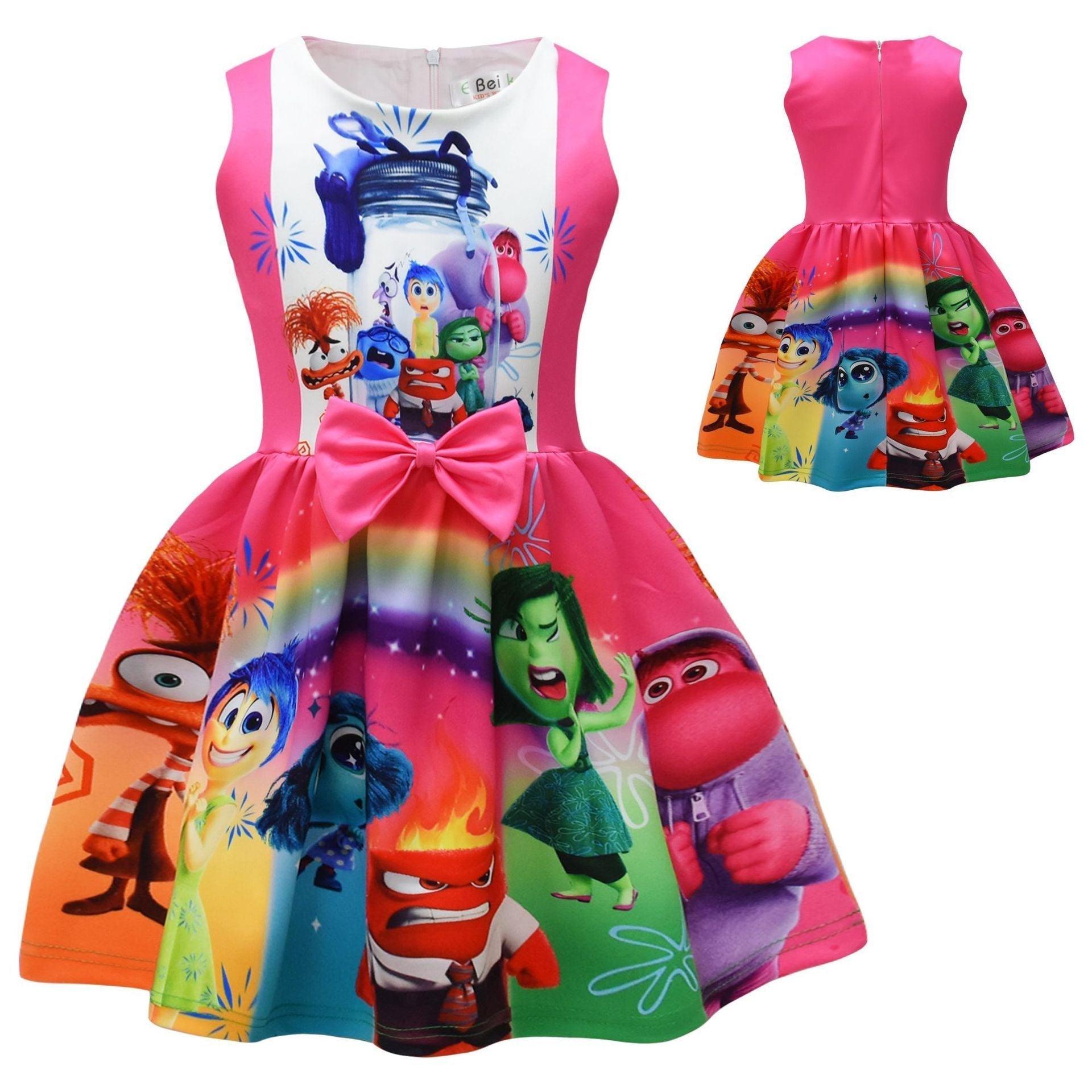 Kids' Inside Out 2 Dress All characters Girls' Movie Costume for Parties and Play - Pajamasbuy