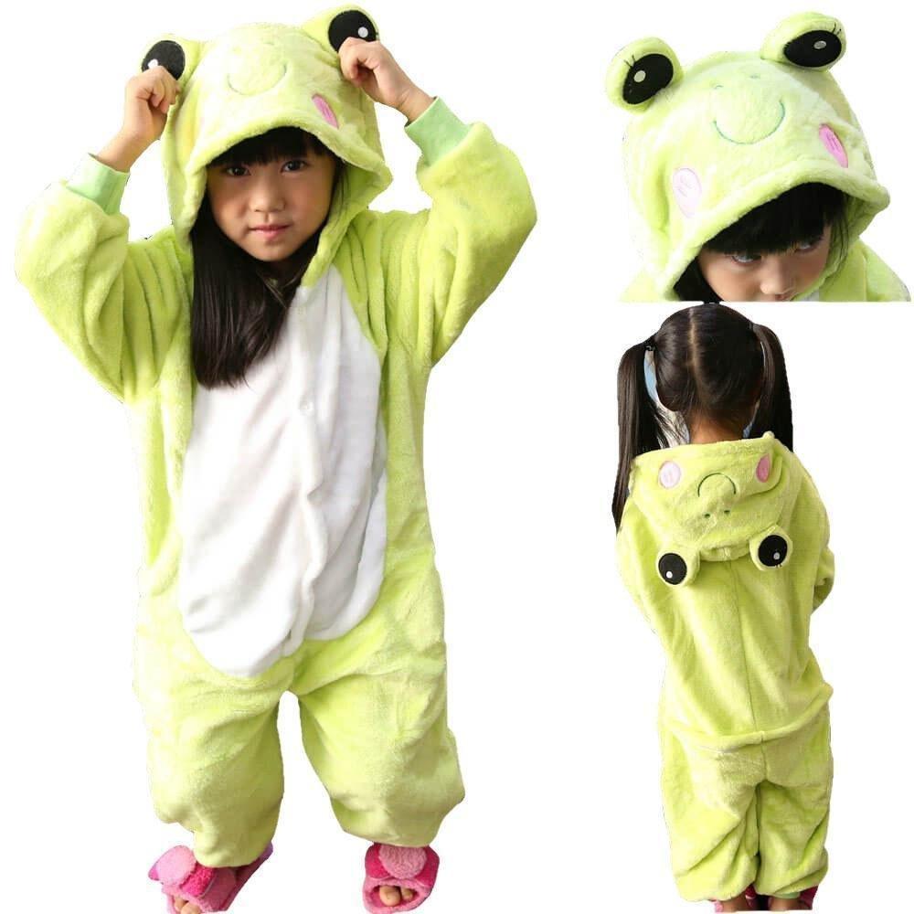 Kids Onesies Hoodie Frog Animal Pajamas Kigurumi Costume - Pajamasbuy