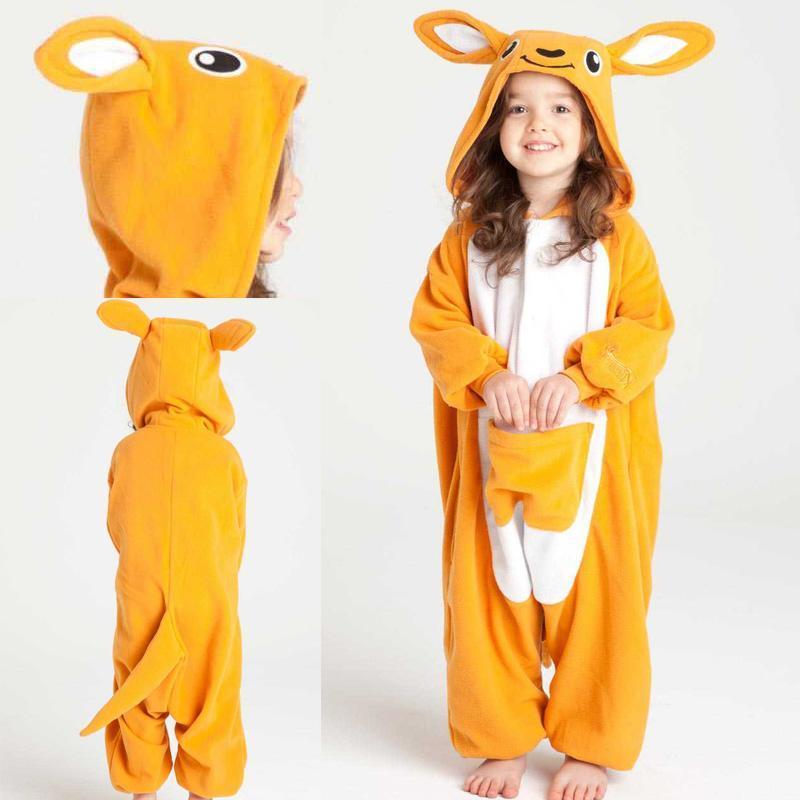 BuyKids Onesies Hoodie Kangaroo Animal Pajamas Kigurumi Costume Now Cheaper With 3 - 5 Days Ship - PajamasBuy