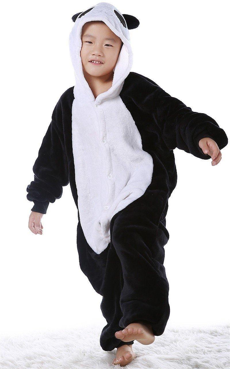 Kids Onesies Panda Animal Kigurumi Pajamas Costume Hoodie - Pajamasbuy