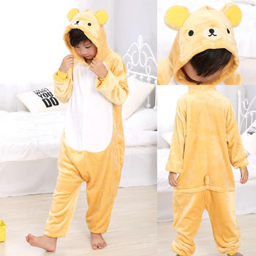 BuyKids Onesies Rilakkuma Bear Pajamas Animal Costume Kigurumi Now Cheaper With 3 - 5 Days Ship - PajamasBuy