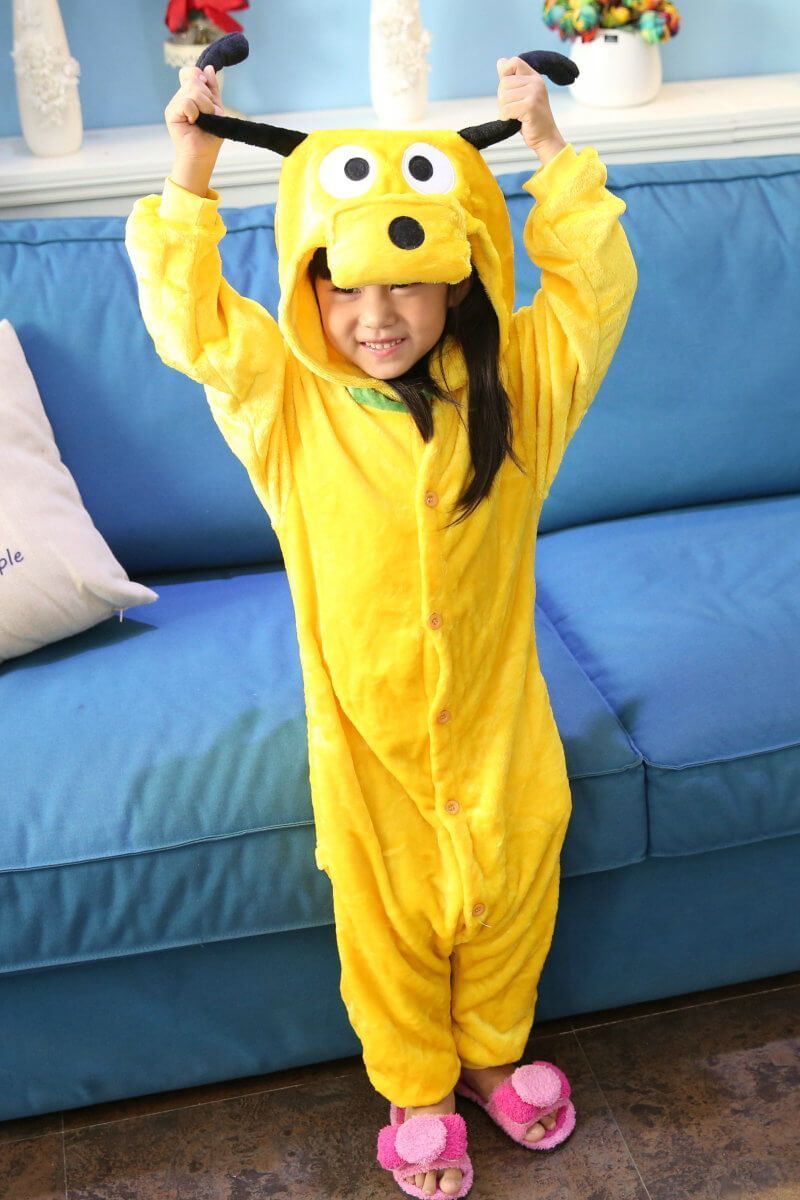 BuyKids Pluto Dog Onesies Kigurumi Hoodie Animal Pyjama Costume Now Cheaper With 3 - 5 Days Ship - PajamasBuy