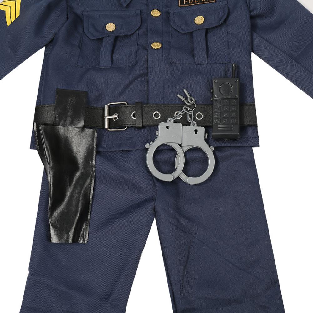 BuyKids Police Cop Costume for Boys Police Office Costume Halloween Cosplay Party Now Cheaper With 3 - 5 Days Ship - PajamasBuy