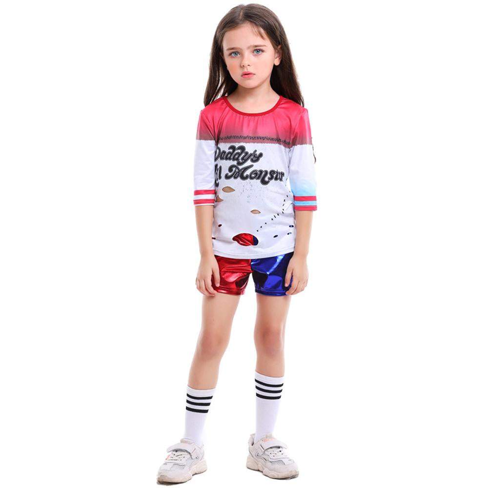 BuyKids suicide squad clown girl suit Harley Quinn halloween Costumes Now Cheaper With 3 - 5 Days Ship - PajamasBuy