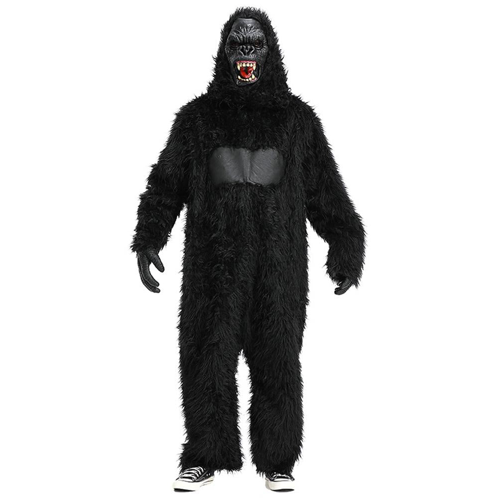 BuyKing Kong Chimpanzee Animal Adult Jumpsuit Cosplay Costume Carnival Now Cheaper With 3 - 5 Days Ship - PajamasBuy