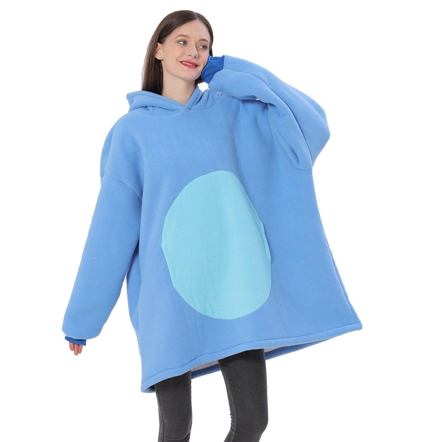 Lilo Stitch Blue Stitch Keep Warm Cosplay Costume Cozy Cartoon Lazy TV Blanket - Pajamasbuy