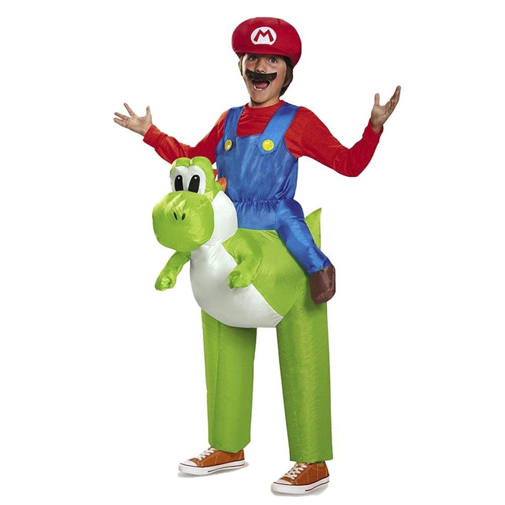 BuyMario Riding Yoshi Adult Inflatable Costume Halloween Now Cheaper With 3 - 5 Days Ship - PajamasBuy