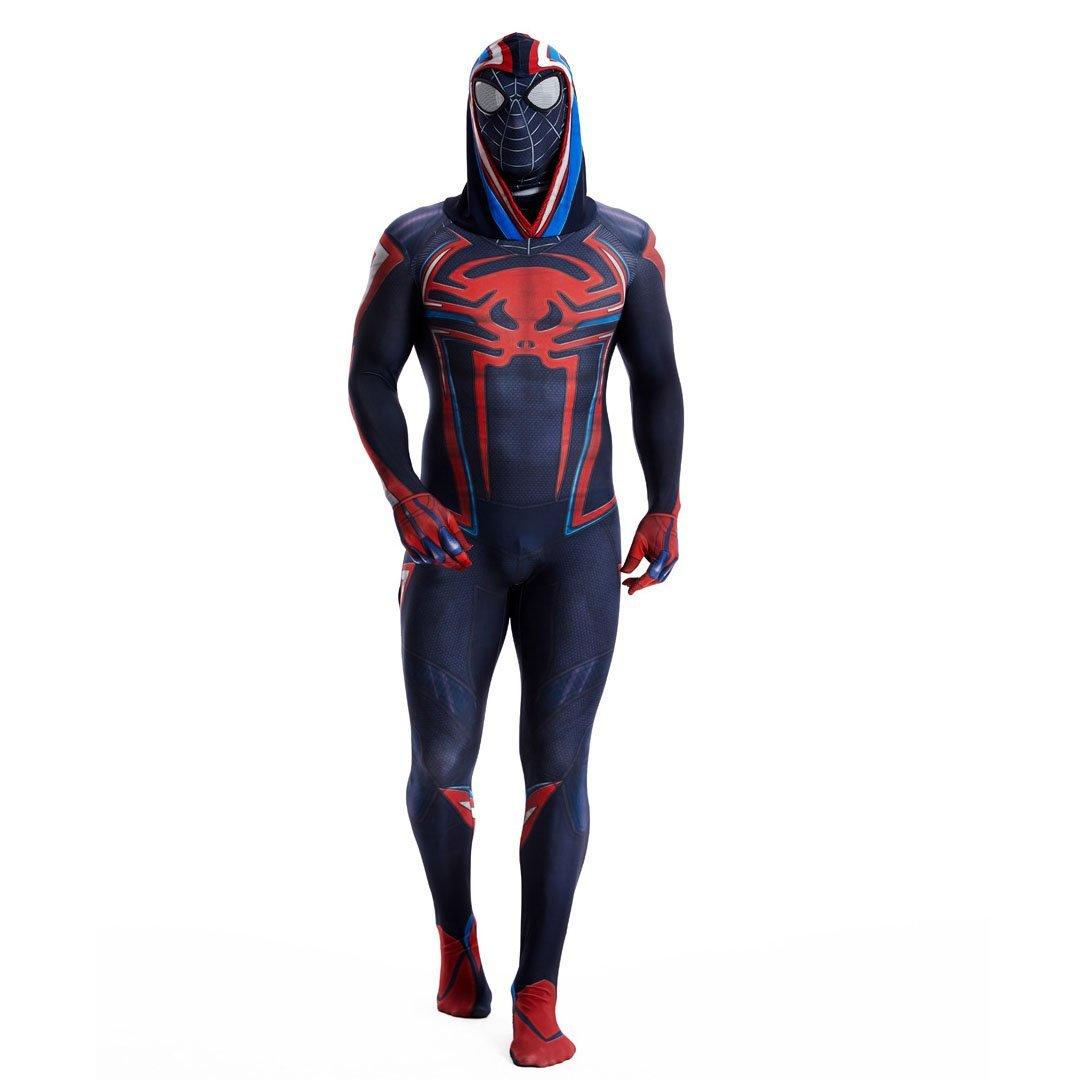 Miles Morales Spider Man 2099 Costume Ultimate Cosplay PS5 Jumpsuit for Kids and Adults - Pajamasbuy