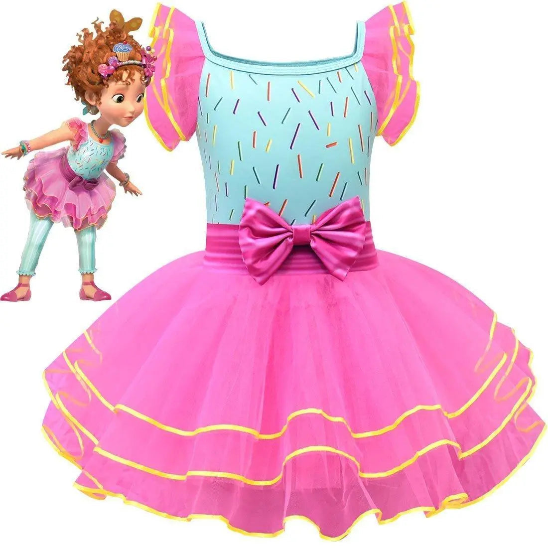 nancy Tutu Dress pink Princess Girls Birthday Party Dress Children fancy nancy Kids Unicorn Costume - Pajamasbuy