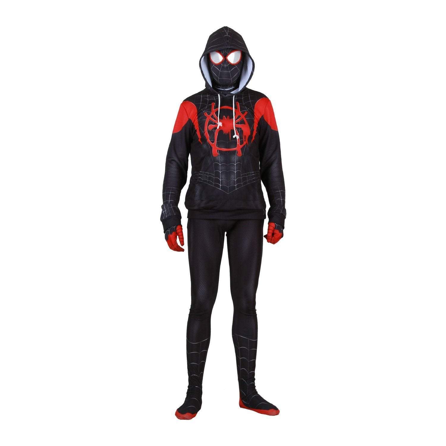 BuyNew Age Black Spiderman Miles Hero Cosplay Halloween Costume Sweater Now Cheaper With 3 - 5 Days Ship - PajamasBuy