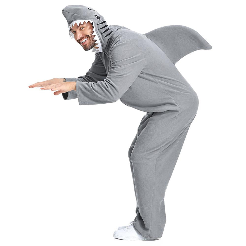 BuyOcean Great White Shark Animal Adult Jumpsuit Cosplay Costume Carnival Now Cheaper With 3 - 5 Days Ship - PajamasBuy