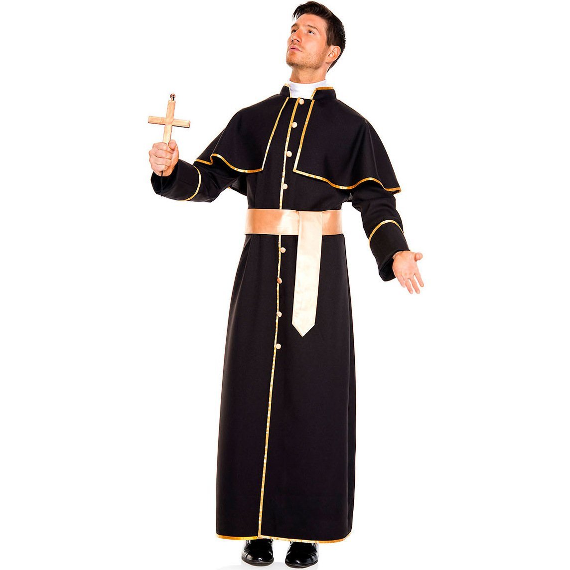 BuyPastor Fr Nun Couples Costume Halloween Outfits Cosplay Party Carnival Now Cheaper With 3 - 5 Days Ship - PajamasBuy