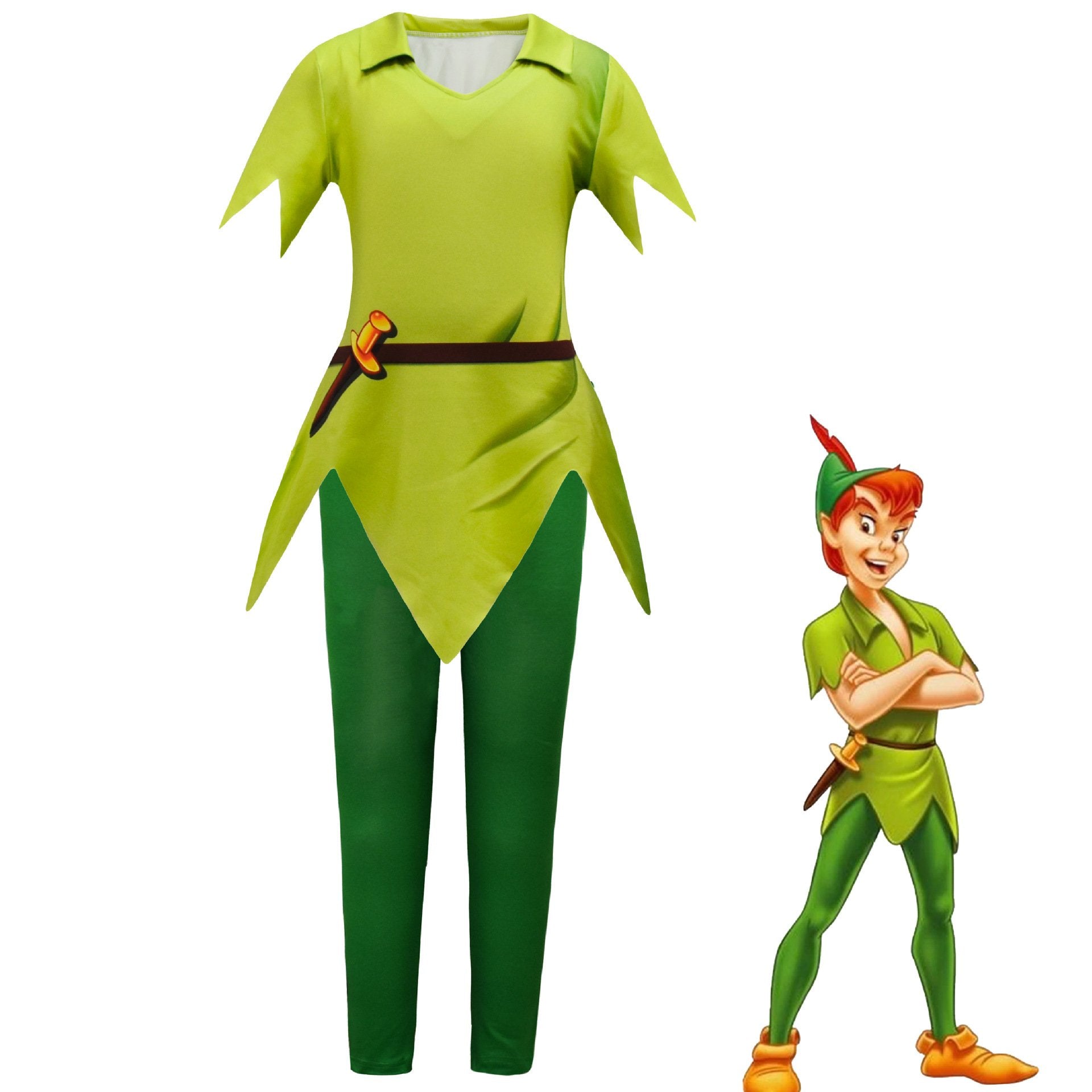 BuyPeter Pan Shorts Suit Halloween Outfits Cosplay Costume For Kids Now Cheaper With 3 - 5 Days Ship - PajamasBuy