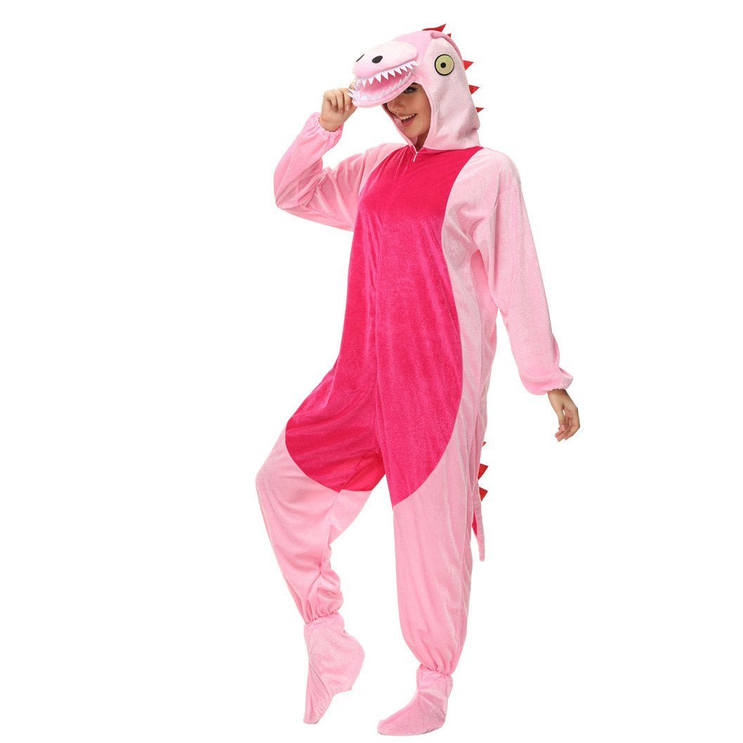 BuyPink Dinosaur momo Animal kigurumi onesies Costume Now Cheaper With 3 - 5 Days Ship - PajamasBuy